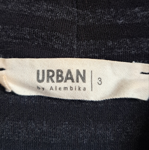 Alembika Urban Striped Mockneck Layering Capsule Maxi Swing Dress Size Large - Picture 7 of 11